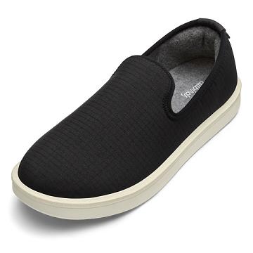 Beige / Black Men's Allbirds Wool Lounger Woven Slip On Shoes | IL1087EB