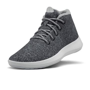 Beige / Grey Men's Allbirds Wool Runner-up Mizzles High Tops | IL1231GS