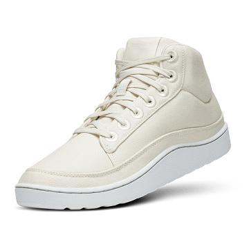 Beige / White Men's Allbirds Canvas Pacer Mids High Tops | IL1219QM