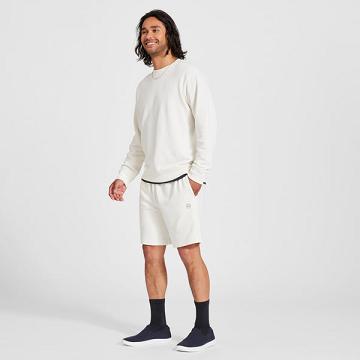 Beige / White Men's Allbirds R&R Sweat Shorts | IL1300BE