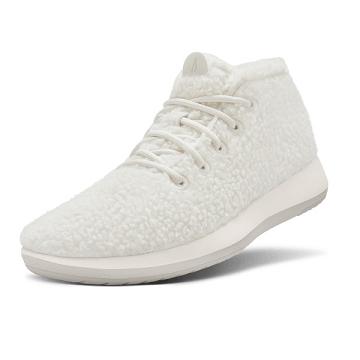 Beige / White Women's Allbirds Wool Runner-up Fluffs High Tops | IL1650SG