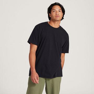 Black Men's Allbirds Allgood Cotton T Shirts | IL1292YX