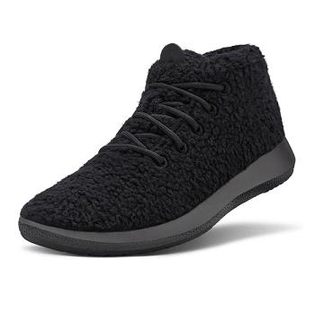 Black Men's Allbirds Wool Runner-up Fluffs High Tops | IL1223VR