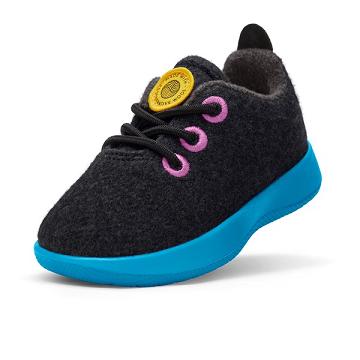 Blue / Black Kids' Allbirds Smallbirds Wool Runner Sneakers | IL1863UZ