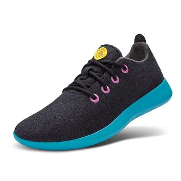 Blue / Black Men's Allbirds Wool Runner Sneakers | IL1059TC