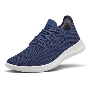 Blue / White Women's Allbirds Tree Runner Sneakers | IL1505QM