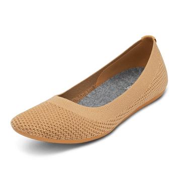 Brown Women's Allbirds Tree Breezers Flat Shoes | IL1668ZU