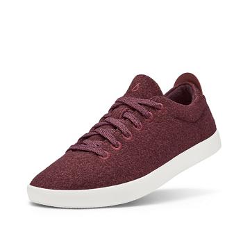 Burgundy Men's Allbirds Wool Pipers Sneakers | IL1028PJ