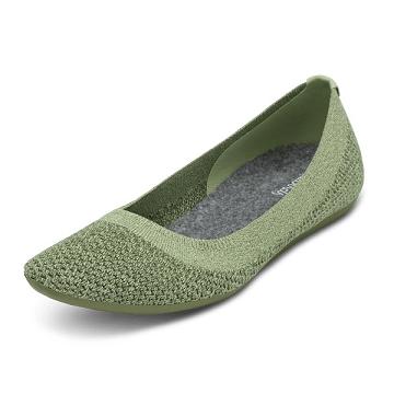 Green Women's Allbirds Tree Breezers Flat Shoes | IL1670KO