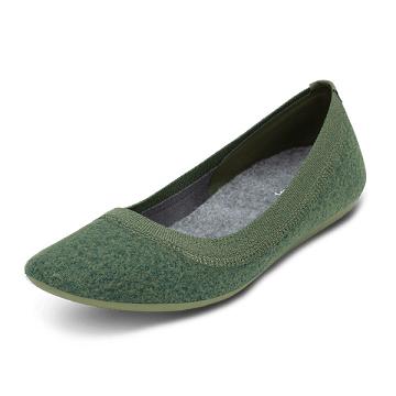 Green Women's Allbirds Wool Breezers Flat Shoes | IL1679OK