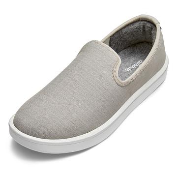 Grey Men's Allbirds Wool Lounger Woven Slip On Shoes | IL1086RV