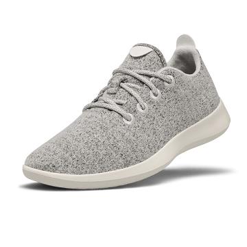 Grey / White Women's Allbirds Wool Runner Sneakers | IL1493DF
