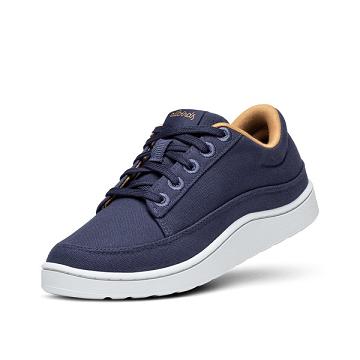 Navy Men's Allbirds Canvas Pacers Sneakers | IL1006YX