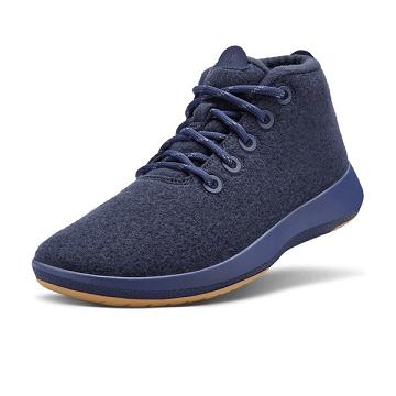 Navy Men's Allbirds Wool Runner-up Mizzles High Tops | IL1233DF