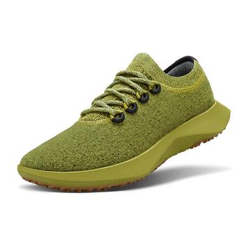 Olive Men's Allbirds Wool Dasher Mizzles Running Shoes | IL1137TC