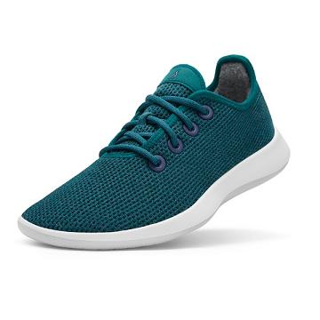 Turquoise Men's Allbirds Tree Runner Sneakers | IL1073IL
