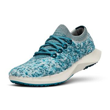 Turquoise Men's Allbirds Wool Dasher Fluffs Running Shoes | IL1125IL