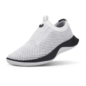 White / Black Men's Allbirds Tree Dasher Relay Running Shoes | IL1156SG