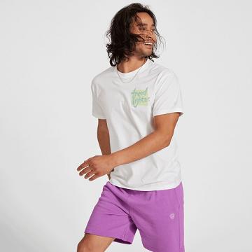 White Men's Allbirds Allgood Cotton T Shirts | IL1295EB