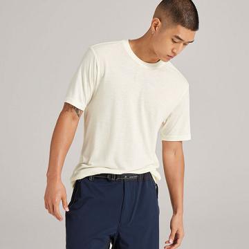 White Men's Allbirds Sea T Shirts | IL1285DF