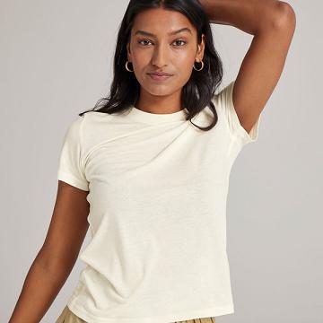 White Women's Allbirds Sea T Shirts | IL1734YX
