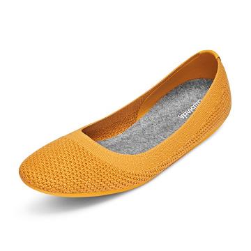Yellow Women's Allbirds Tree Breezers Flat Shoes | IL1667XY